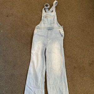 Forever 21 Wide Leg Denim Overalls